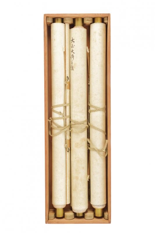 Bel Set di Tre Rotoli Dipinti a Mano (kakejiku)