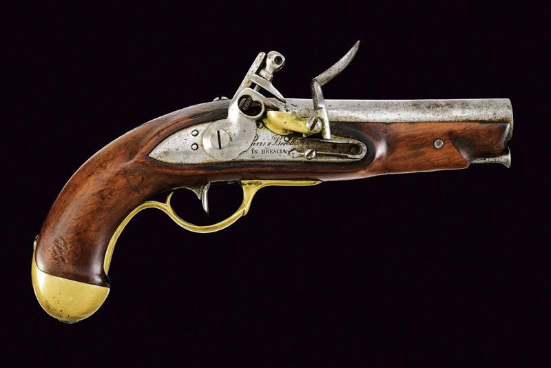 Rara Pistola a Pietra Focaia della Guardia Civica di Paris e Beretta