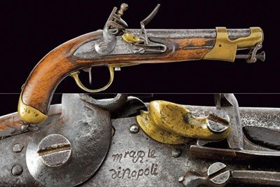 Rarissima Pistola da Lancieri a Pietra Focaia