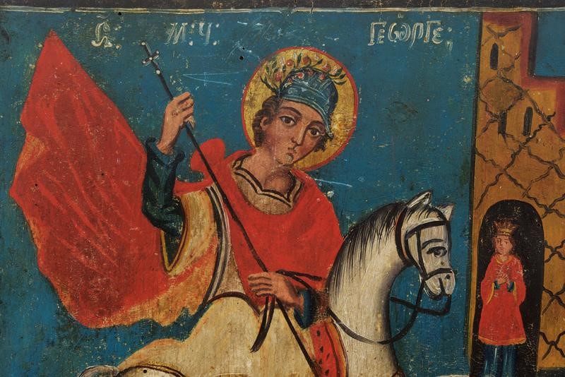 Icona Raffigurante San Giorgio ed il Drago