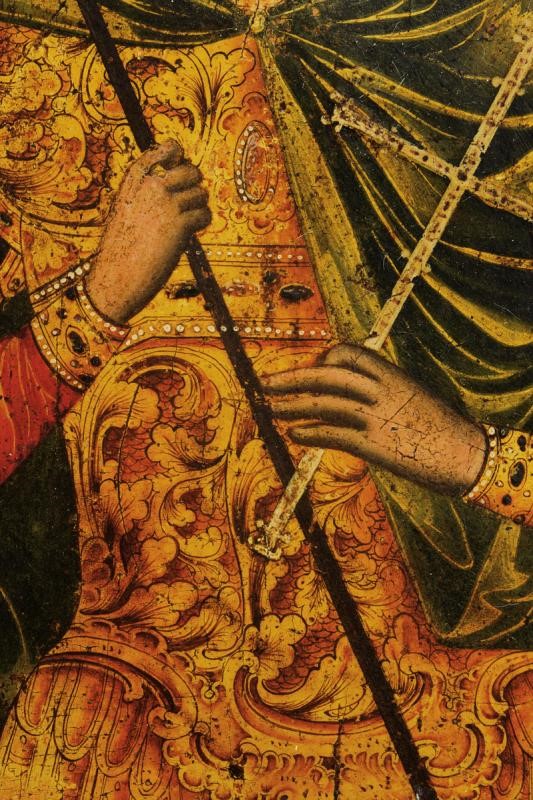 Bellissima Icona Raffigurante San Dimitri in Armatura Dorata