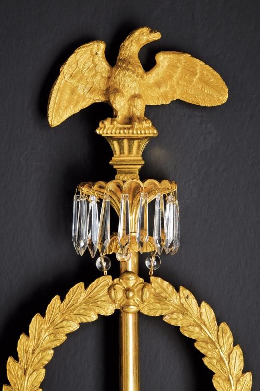 Coppia di Raffinate Appliques Neoclassiche Probabilmente Disegnate da Giocondo Albertolli