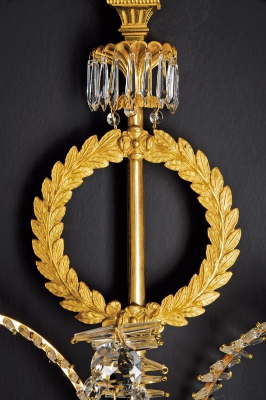 Coppia di Raffinate Appliques Neoclassiche Probabilmente Disegnate da Giocondo Albertolli