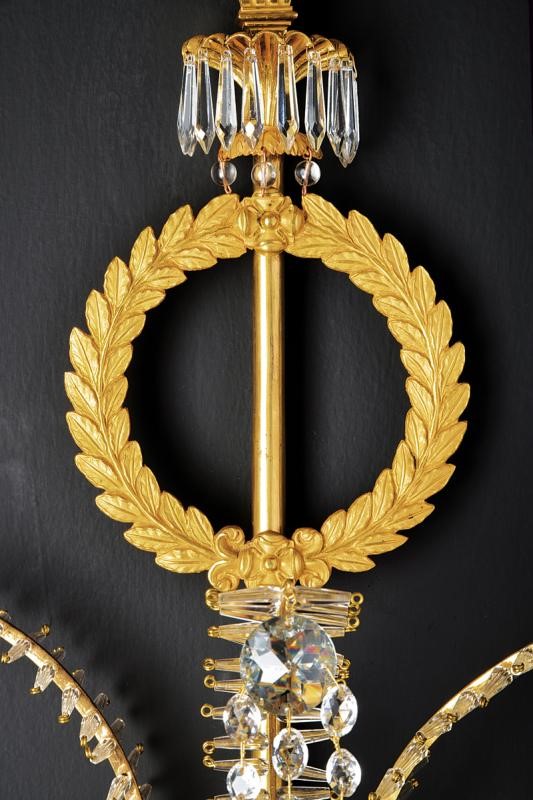 Coppia di Raffinate Appliques Neoclassiche Probabilmente Disegnate da Giocondo Albertolli