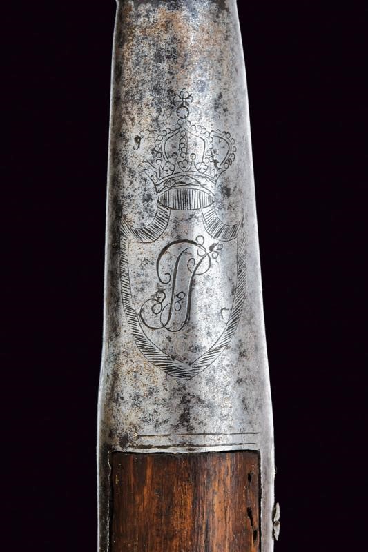 Importante Spiedo da Caccia (saufeder) con Monogramma Nobiliare