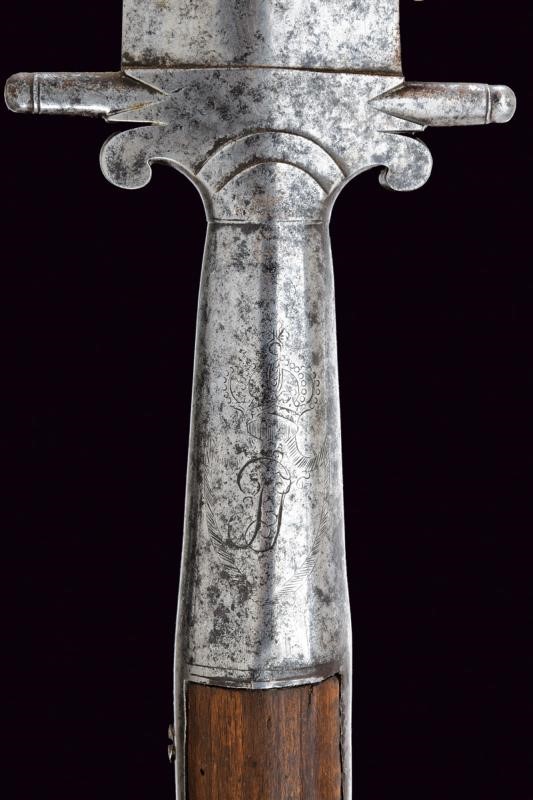 Importante Spiedo da Caccia (saufeder) con Monogramma Nobiliare