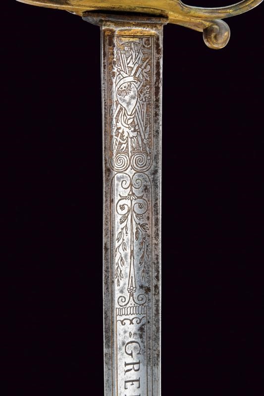 Sciabola a Garde-de-bataille con Lama dei Granatieri a Cavallo della Guardia Imperiale