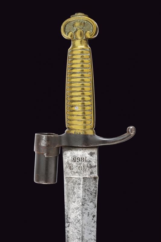 Rara Sciabola-baionetta da Artiglieria Mod. 1858
