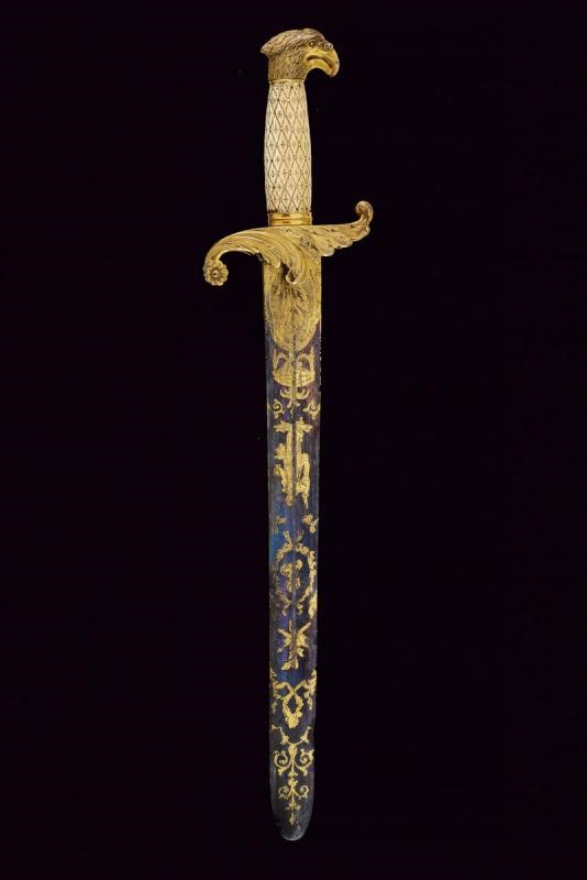 Raro e Lussuoso Coltello da Presentazione con Decorazioni in Onore di William Shakespeare
