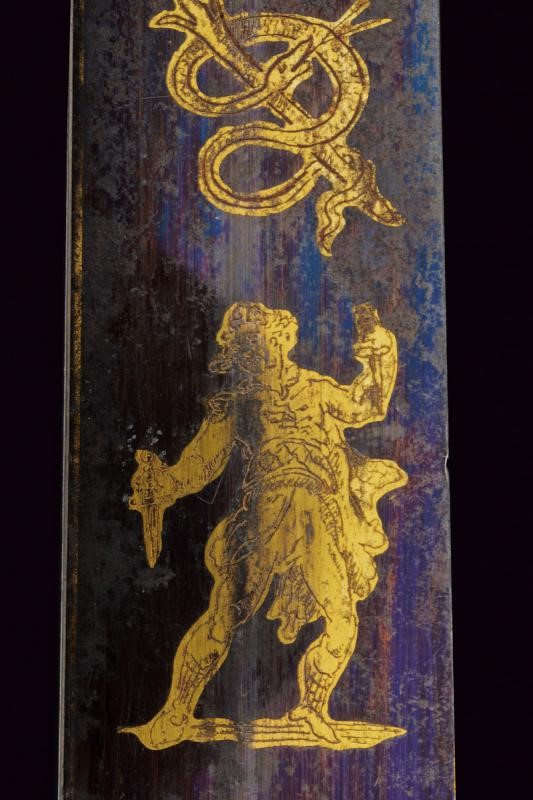 Raro e Lussuoso Coltello da Presentazione con Decorazioni in Onore di William Shakespeare