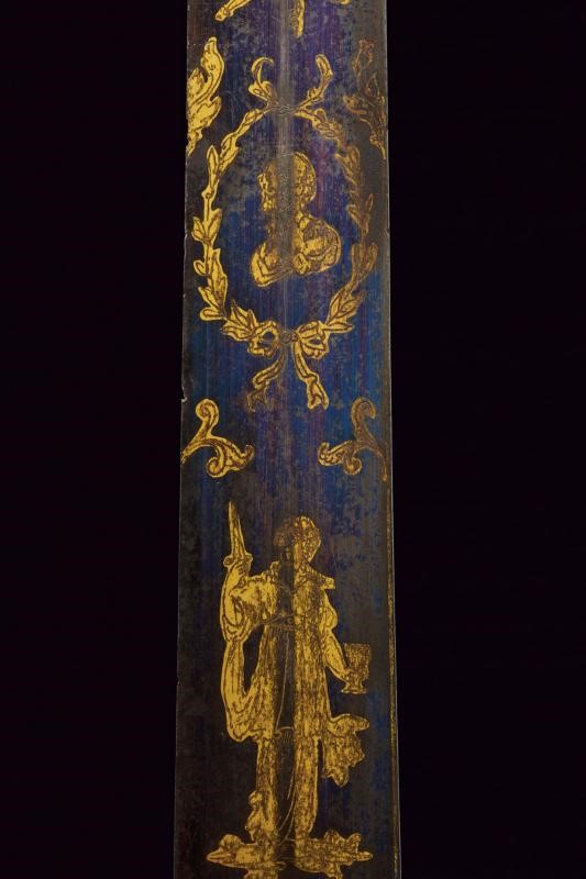 Raro e Lussuoso Coltello da Presentazione con Decorazioni in Onore di William Shakespeare