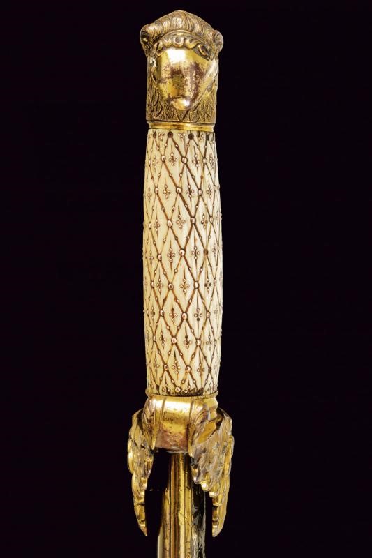 Raro e Lussuoso Coltello da Presentazione con Decorazioni in Onore di William Shakespeare