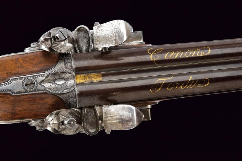 Bellissima Doppietta a Pietra Focaia di Isidore Brezol