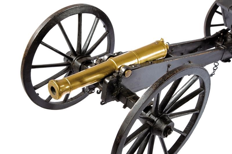 Rarissimo Modello di Cannone in Scala con Traino di Munizioni