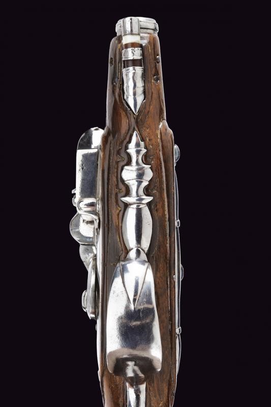 Pistola a Pietra Focaia da Viaggio Firmata Sagot
