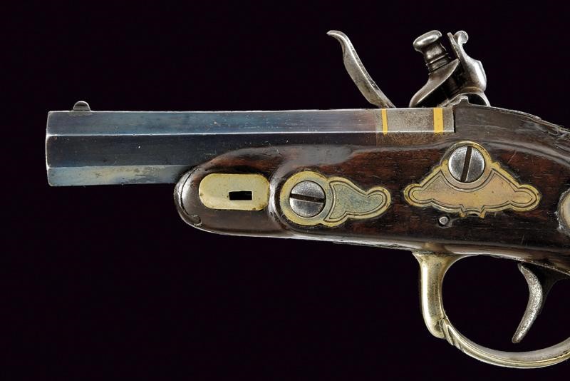 Rara Pistola a Pietra Focaia di Kuchenreuter di Piccole Dimensioni