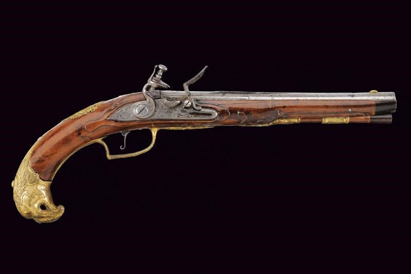 Bella e Rara Pistola a Pietra Focaia di Wenzel Boehm