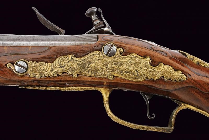 Bella e Rara Pistola a Pietra Focaia di Wenzel Boehm