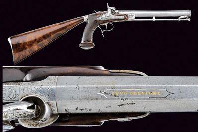 Pistola a Luminello di Delvigne con Calcio Smontabile