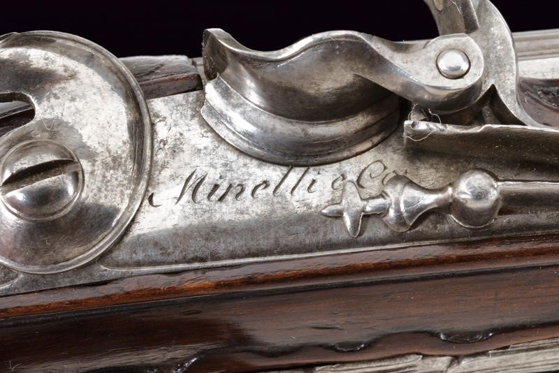 Elegante Pistola a Pietra Focaia da Viaggio di Minelli