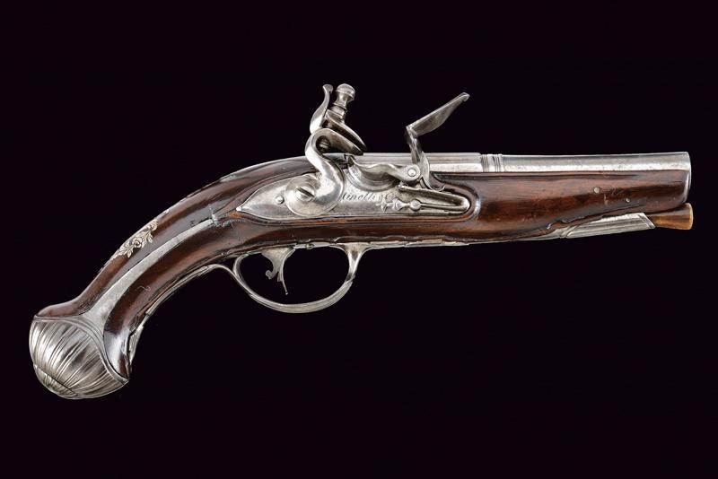 Elegante Pistola a Pietra Focaia da Viaggio di Minelli