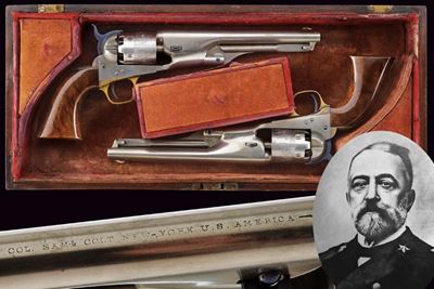 Paio di Colt Model 1861 Navy Revolver Donate a Carlo Alberto Racchia