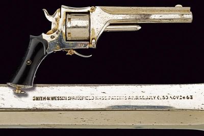 Interessante Revolver Tipo S&w a Percussione Anulare