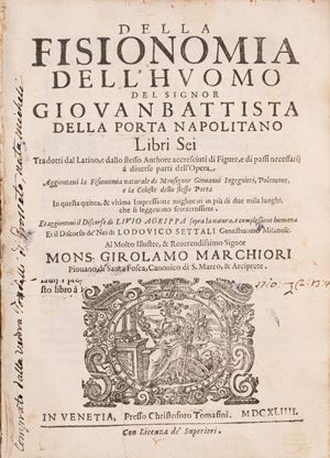Della Fisionomia dell'Huomo