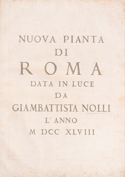 Nuova Pianta di Roma Data in Luce da Giambattista Nolli