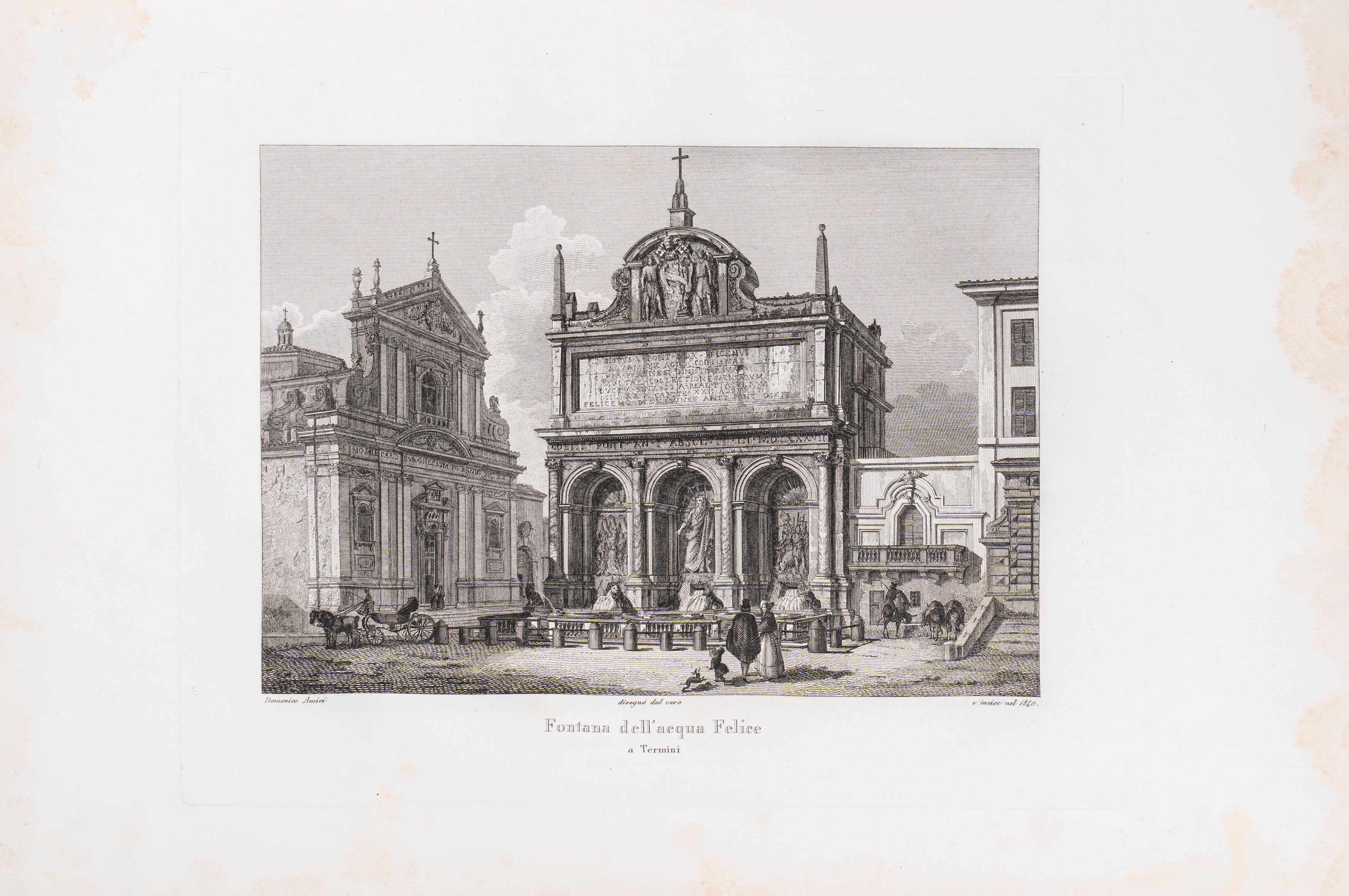 Raccolta di Trenta Vedute degli Obelischi, Scelte Fontane e Chiostri di Roma, Disegnate dal Vero ...