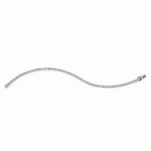 A 18K white gold and diamond tennis bracelet