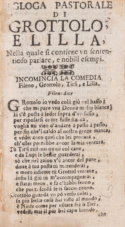 Menichelli, Egloga di Grottolo e Lilla