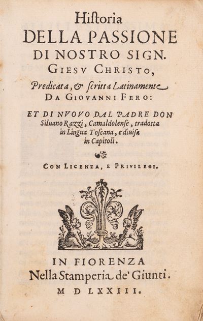 Historia della passione di nostro Sign. Giesu Christo, 1573
