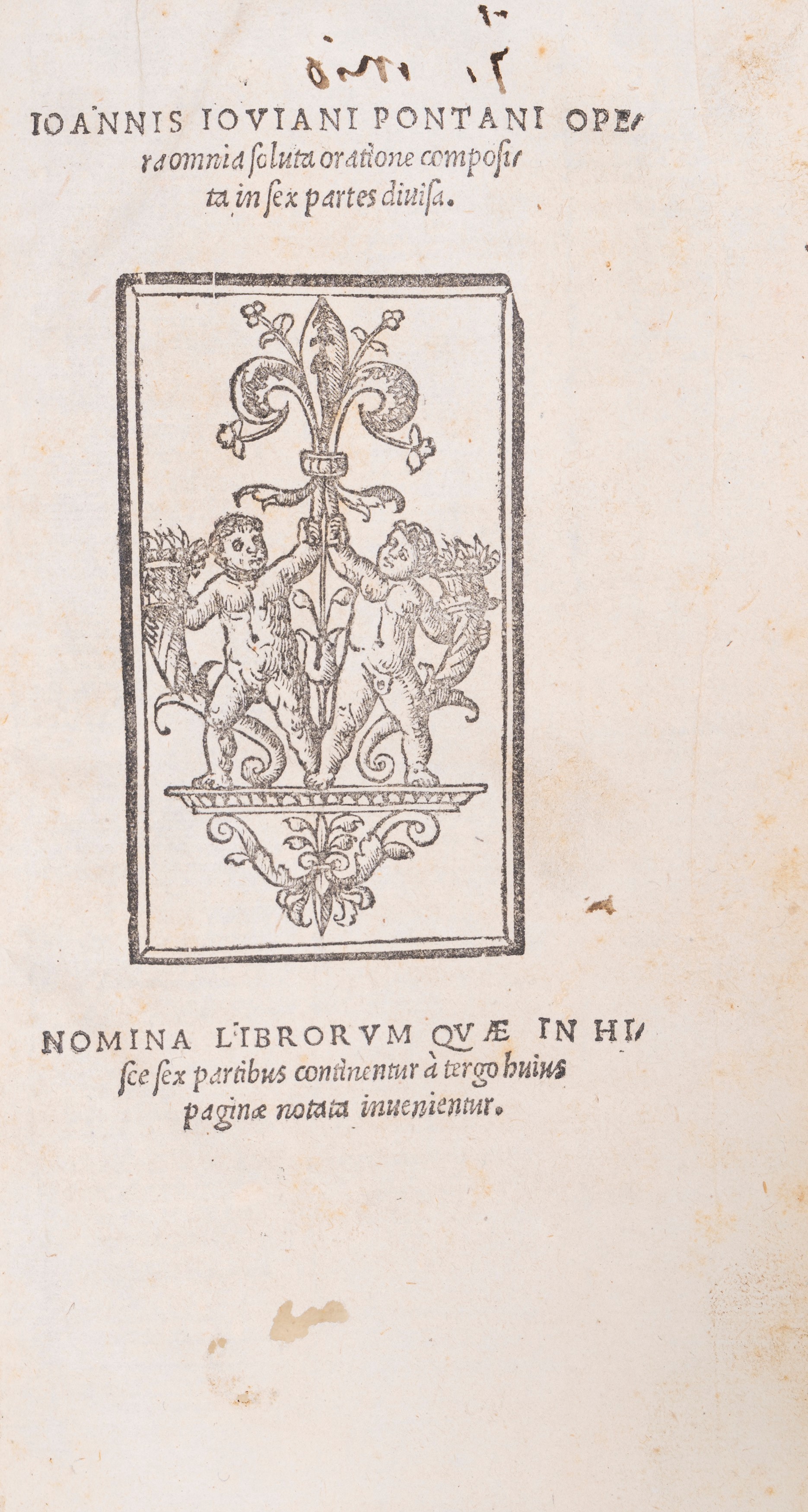 Ioannis Ioviani Pontani Opera omnia soluta oratione composita