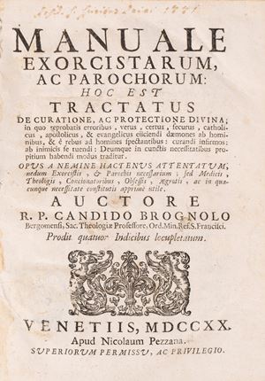 Manuale exorcistarum ac parochorum....