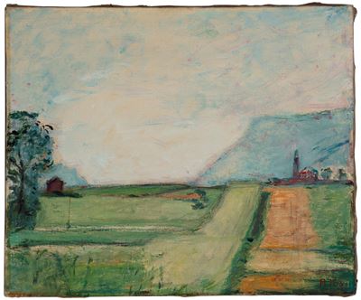 Paesaggio, olio su tela