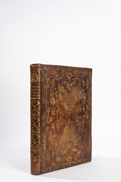 Iuris naturalis, Napoli, 1776, Legatura in vitello decorata
