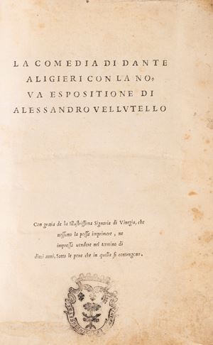 La commedia di Dante Alighieri con la nova espositione di Alessandro Vellutello