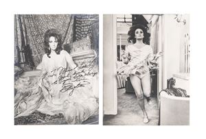 Due fotografie originali raffiguranti Elizabeth Taylor.