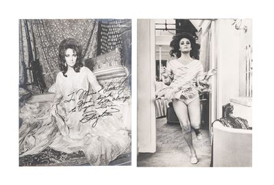 Due Fotografie Originali Raffiguranti Elizabeth Taylor.