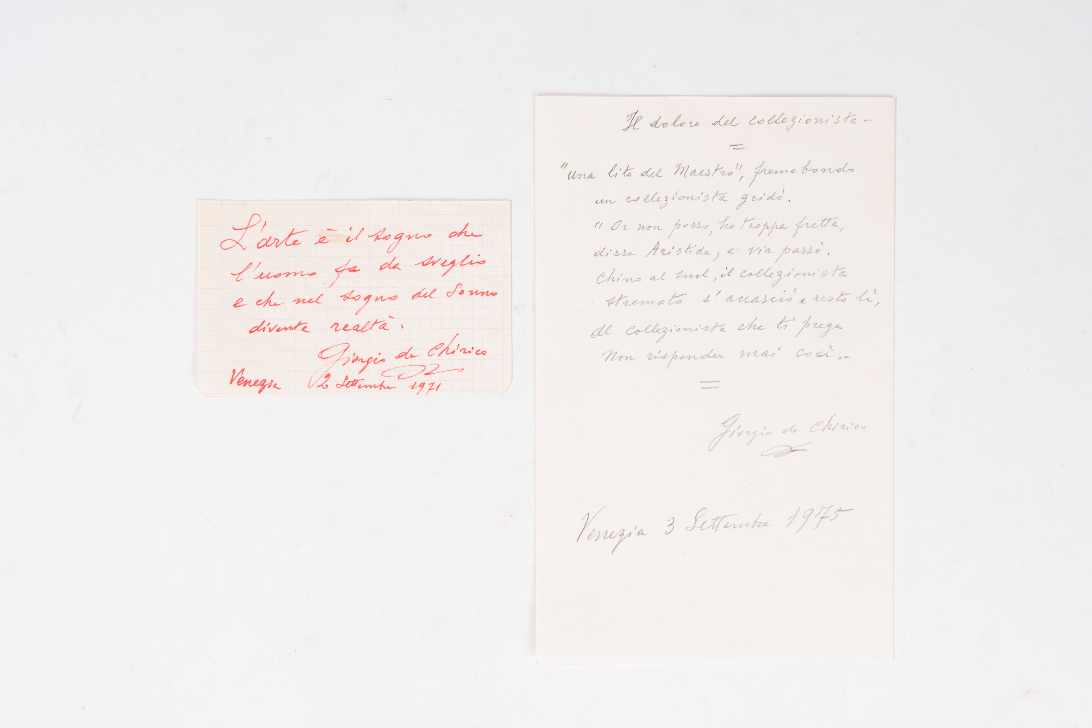 Giorgio De Chirico - Corrispondenza: Documenti Autografi 1948-1975
