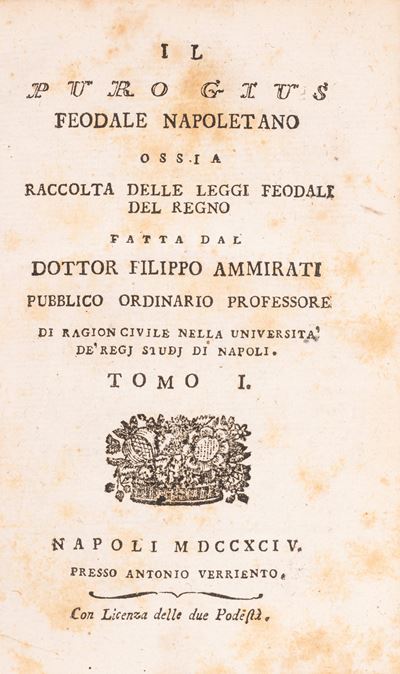 Il Puro Gius Feodale Napoletano, Vol. i e II