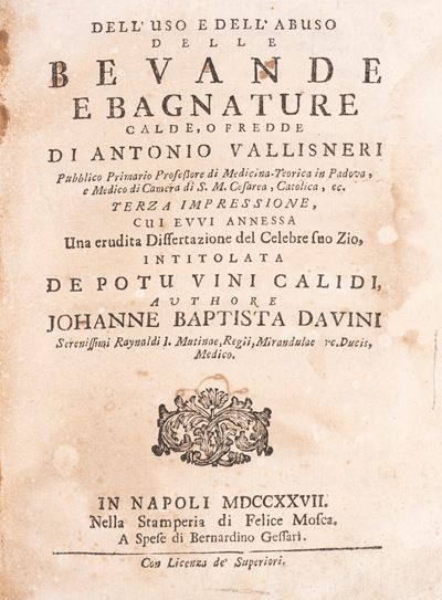 Dell'uso e Dell'abuso delle Bevande, e Bagnature Calde, o Fredde