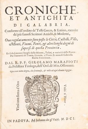 Croniche et antichità di Calabria