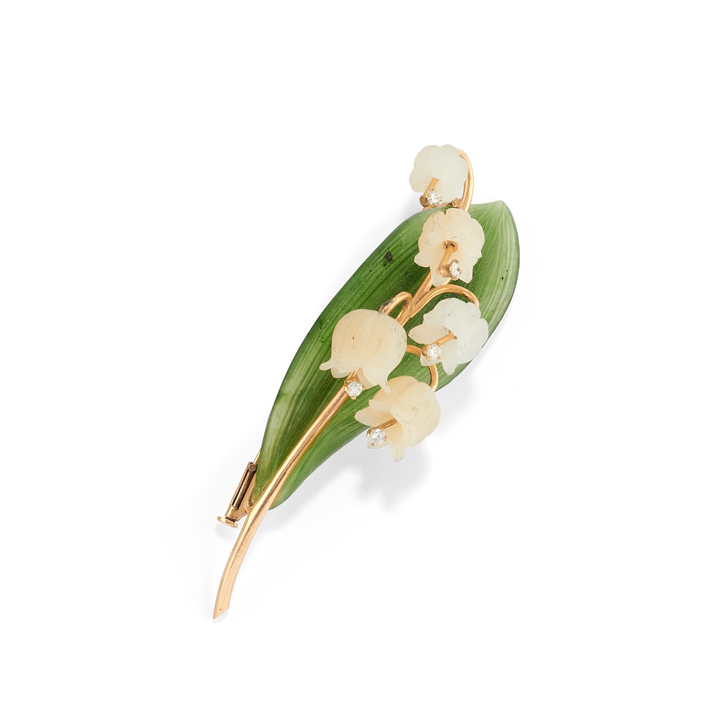 Collana con peridoti e spilla mughetto