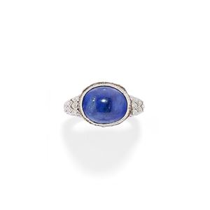 Anello con lapislazzuli e diamanti