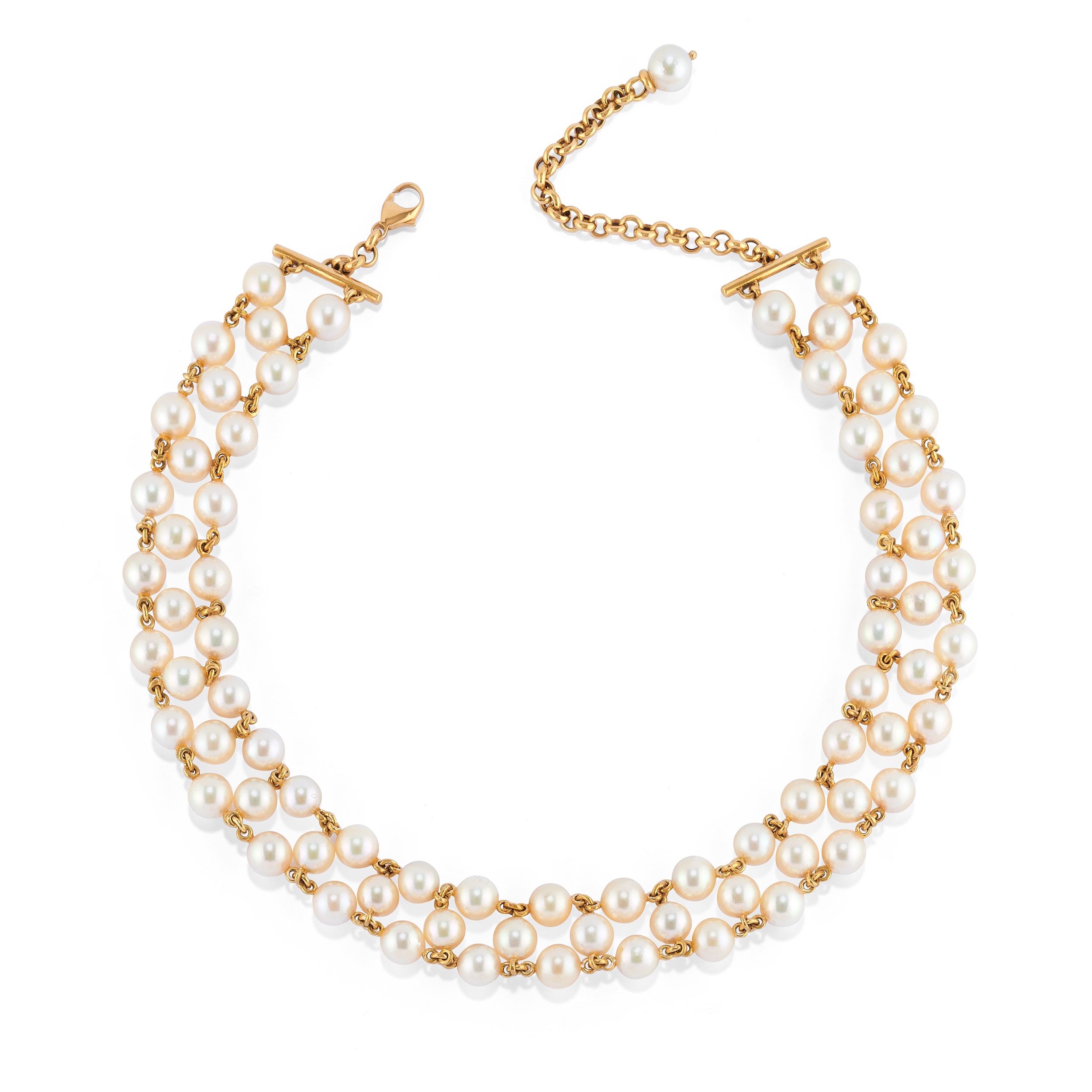 Choker necklace with pearls 