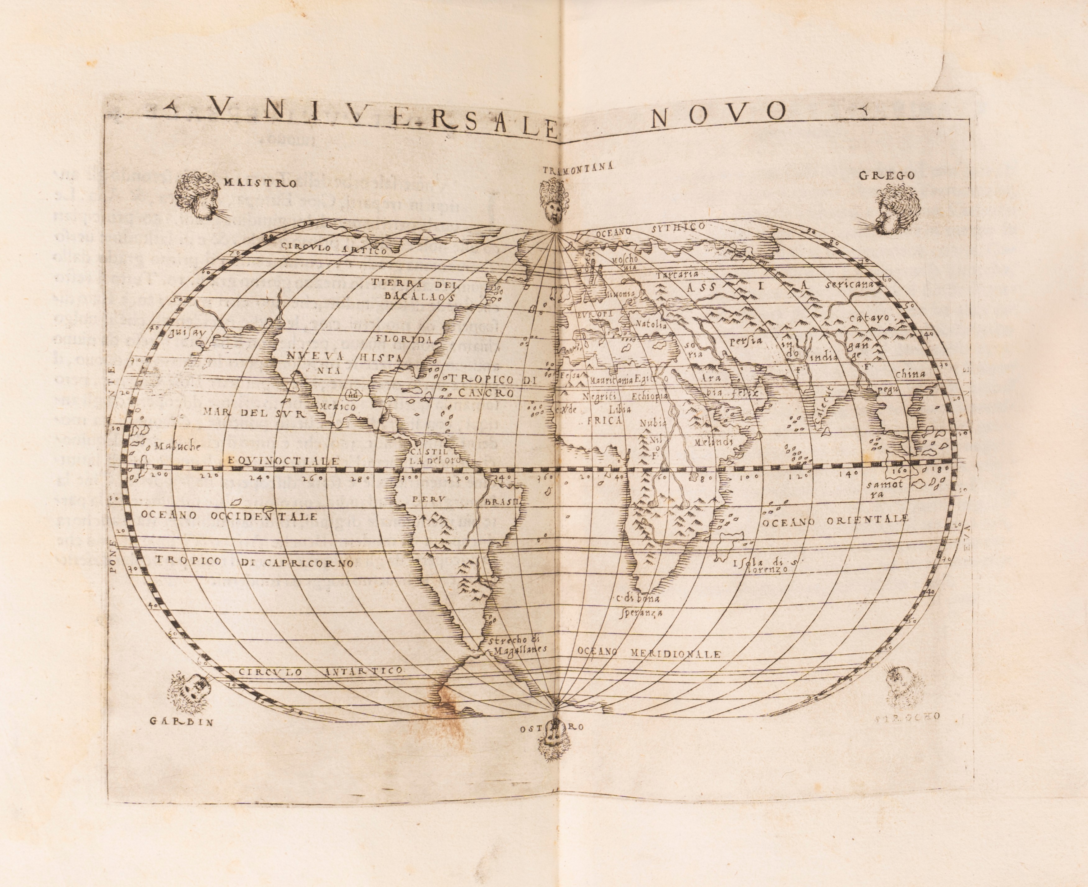 Tolomeo, Claudio - Tolomeo, La Geografia con commenti di Sebastiano Münster e tavole di Iacopo Ga...