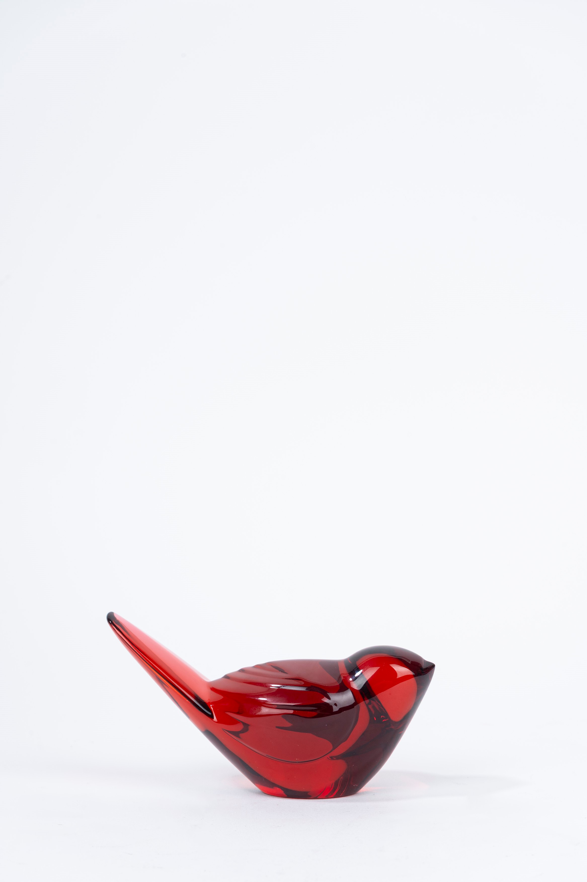 Uccellino in Cristallo Rosso, Baccarat