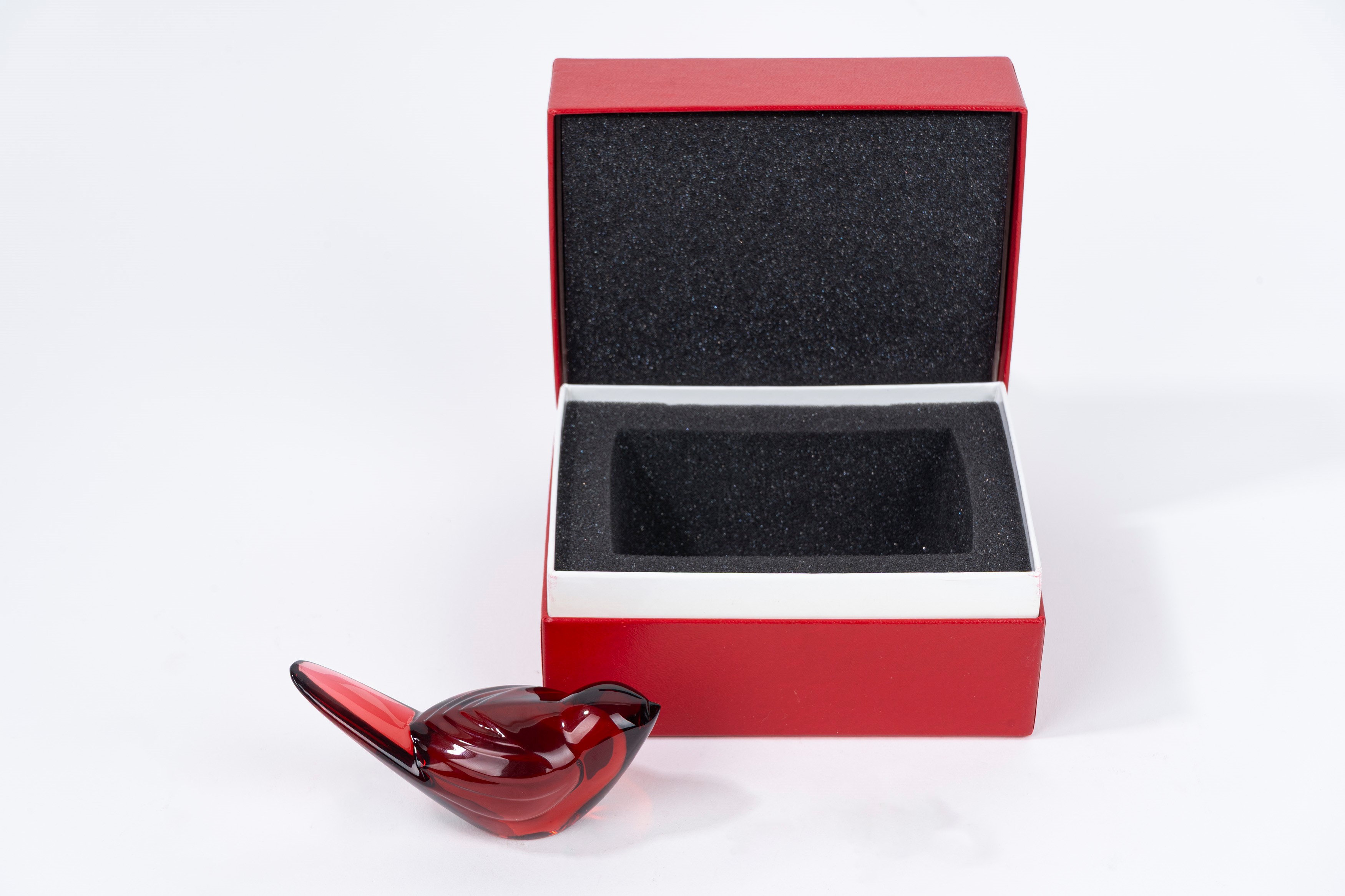 Uccellino in Cristallo Rosso, Baccarat